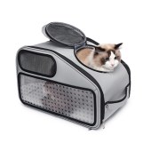 Luxury Breathable Detachable Trolley Wheeled Dog Cat Pet Travel Carrier Bag Pet Backpack Bag For Dog Cat